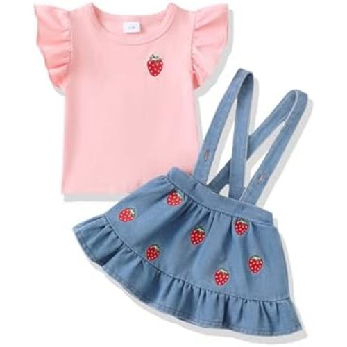Newborn Baby Girl Clothes Dresses Outfits Gifts Romper Top Overalls Dress Suspender Skirt Sets for Infant Girls