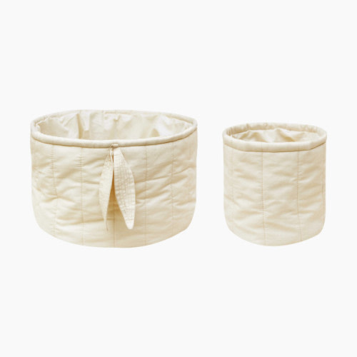 Lorena Canals Bambie Quilted Baskets - Set of Two - Natural