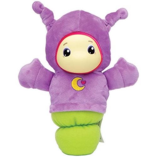 Playskool Lullaby Gloworm - Baby and Infant Toys 0-6 months Soft Cuddly Stuffed Toy Plays Soothing Calming Lullabies For Sleep With Gentle Glow in Purple