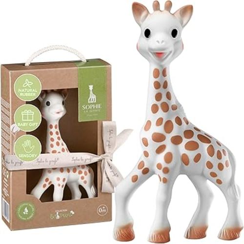 Sophie la Girafe - So Pure Box - Original Baby Teething Toy 100% Natural Rubber - BPA-Free, Non-Toxic, Vegan, Sensory Stimulating Teether for Newborns 0+ Months - 616331
