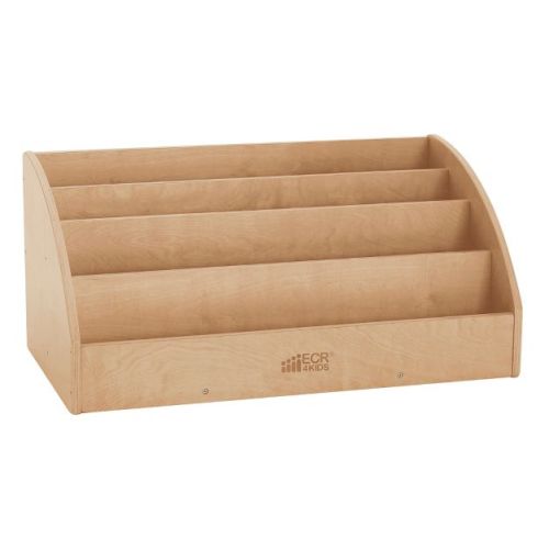ECR4Kids Wooden Forward-Facing Toddler Book Display, Beginner Bookshelf, Natural