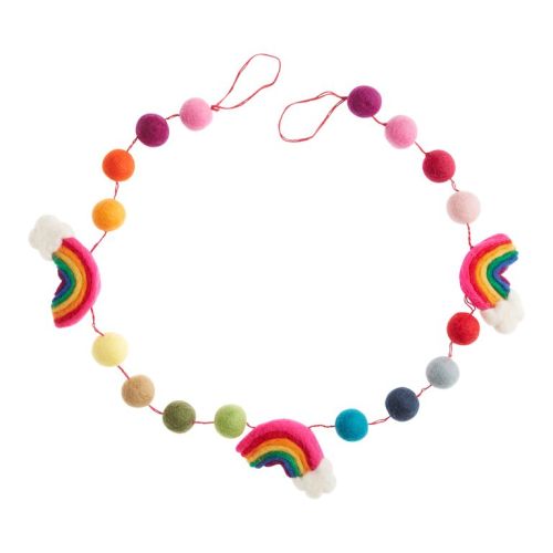 Felt Rainbow and Pom Pom Garland