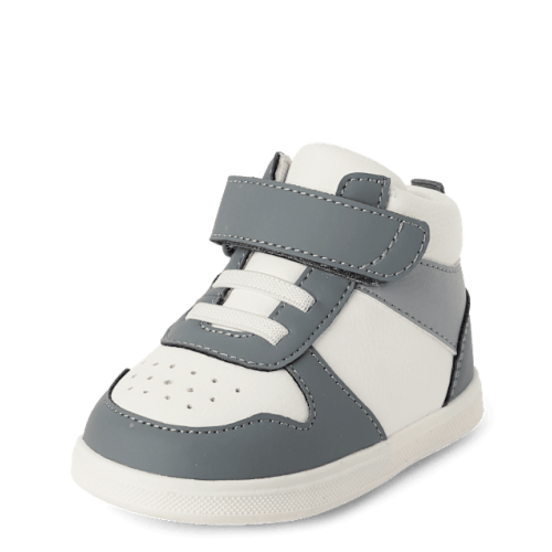 Baby And Toddler Boys First Steps Colorblock High Top Sneakers - Gray