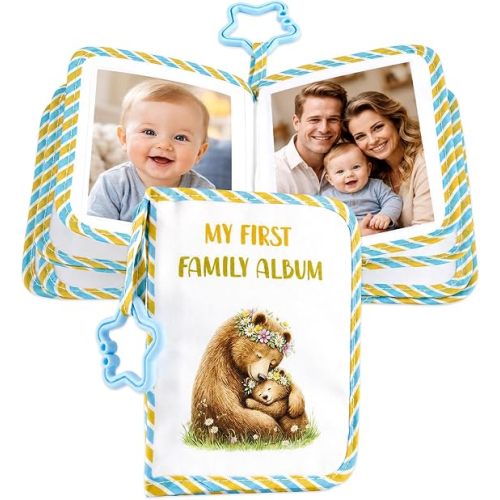 party greeting My First Baby Photo Album, Coconut, Holds 17pcs 4x6 Photos