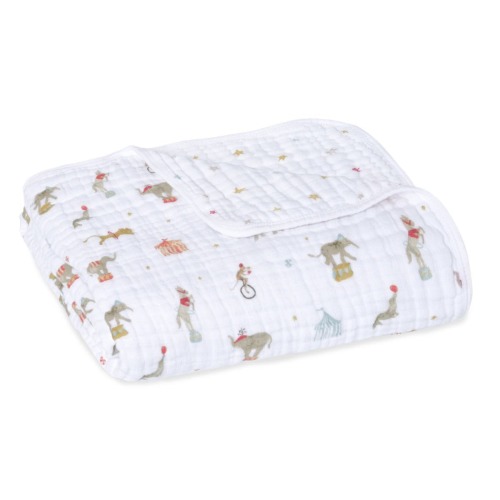 Elephant Circus Cotton Muslin Blanket | aden + anais