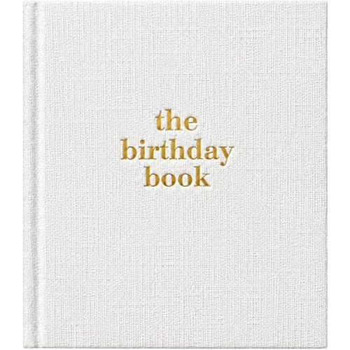 Baby Memory Book & Photo for Boys and Girls-Linen Keepsake Birthday Book Record a Milestone for Every Event from Birth to Age 18-Milestone Birthday book for new Mom
