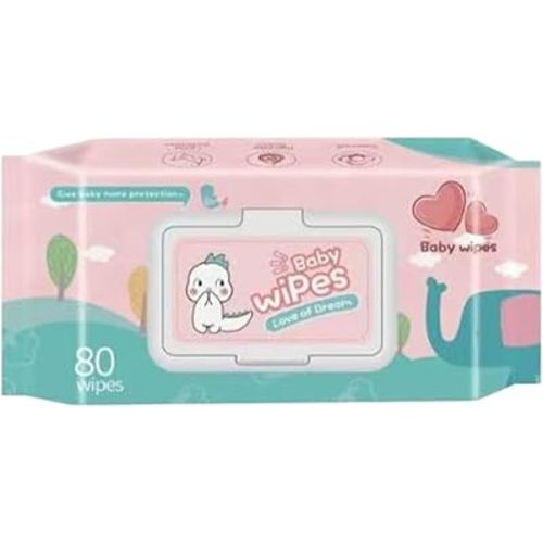 Consumable Corner - Baby Wipes - Hypoallergenic Wet Wipes - Wipe Skin or Surface - Safe for Sensitive Skin - Plant-Based Gentle Formula - Alcohol-Free - Flip-Top Lid - Unscented - 1 Pack - 80 Count
