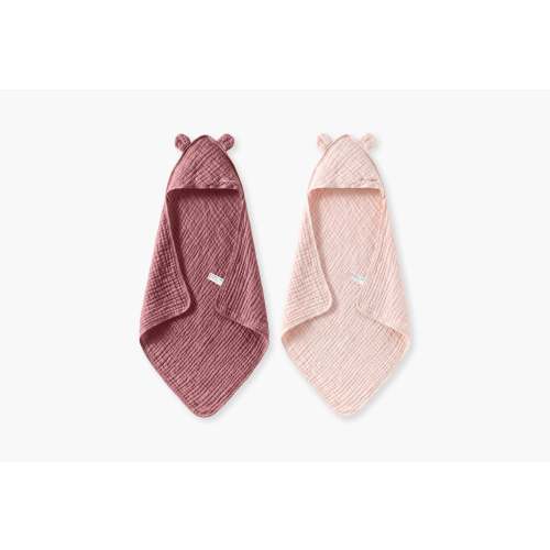 Cotton Muslin Hooded Baby Towel for Newborn to Toddler | Momcozy