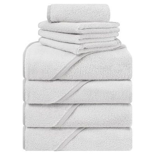 American Soft Linen 8-Piece Baby Hooded Towel & Washcloth Set