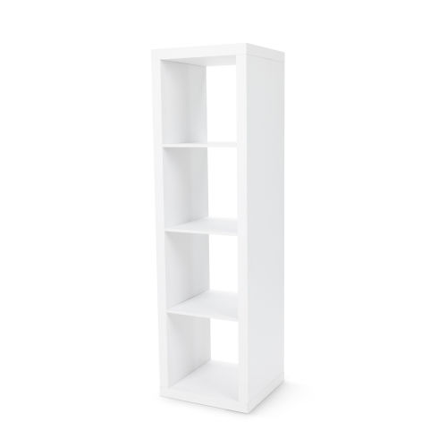 Better Homes & Gardens 4-Cube Vertical Storage Organizer, White Texture
