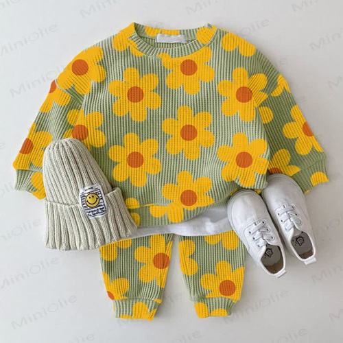 Baby Green Waffle Flower 2-piece Set