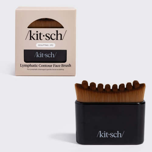 Lymphatic Contour Face Brush – Black | De-Puff Tool | KITSCH