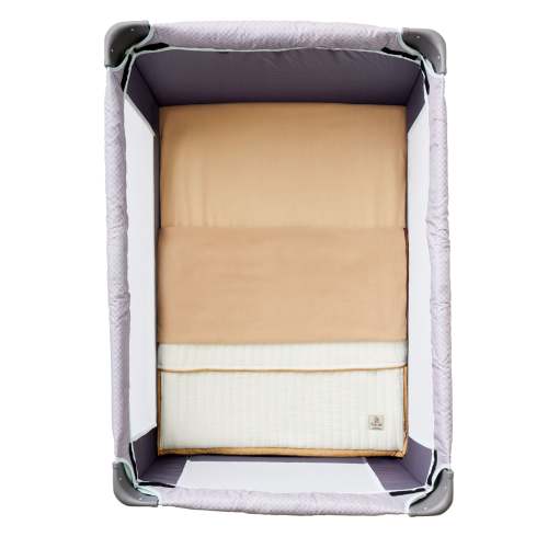 Beige KozySak Portable Crib Bedding System