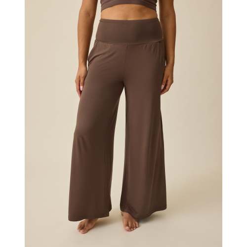 Bamboo Wide Leg Maternity & Postpartum Lounge Pant | Black - Kindred Bravely