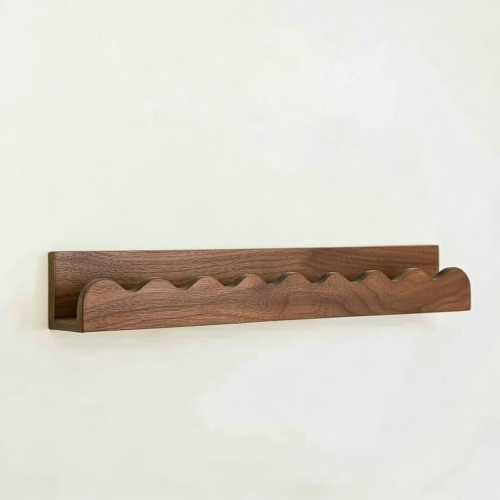 Handcrafted Wave Shelf – Minimalist Modern Ledge - Floating Display - Made in USA