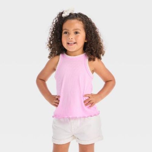Toddler Girls' Ribbed T-Shirt - Cat & Jack™ Purple 18M