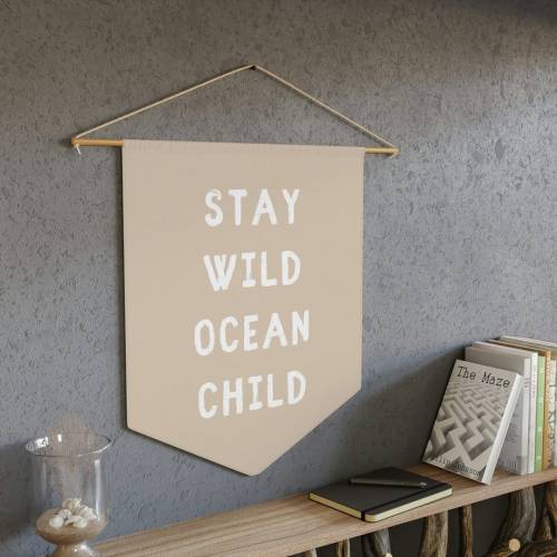 Stay Wild Ocean Child Wall Flag, Ocean Child Wall Decor, Surf Baby Room, Surf Kids Room, Surfer Kids Gift, Ocean Child Wall Decor