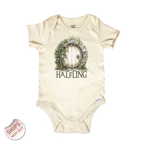 Halfling Baby Onesie®, Funny Baby Bodysuit, Cute Natural Newborn Baby Onesie®, Baby Shower Gift, Announcement Onesie®, 2001113