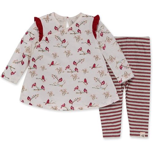 Burt's Bees Baby Baby Girls Top and Pant Set, Tunic and Leggings Bundle, 100% Organic Cotton