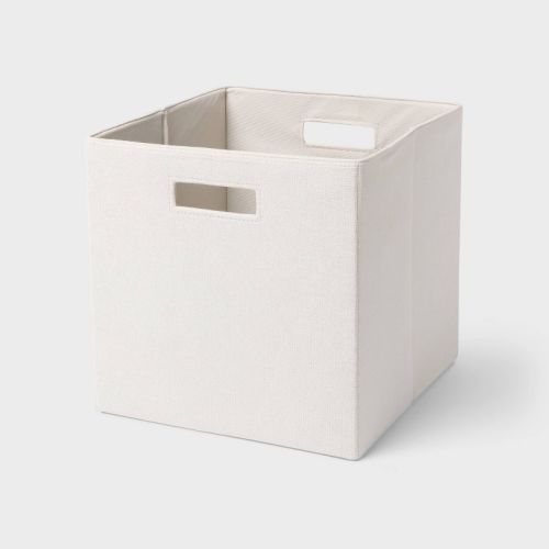13''x13'' Fabric Decorative Storage Bin Faux Velvet Stone - Brightroom™: 13 Inch Storage Cube, Decorative Storage