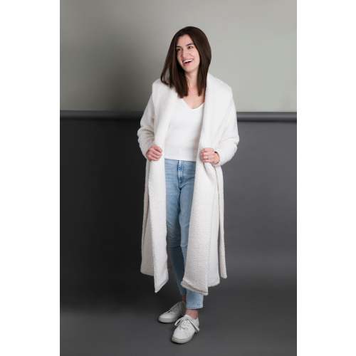 Monica + Andy Women's Sherpa Robe - Cream