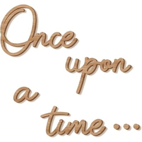 Bnesi Once Upon a Time Wooden Wall Sign Fairytale Nursery Decor Nursery Wall Decor Once Upon a Time Wall Decor Ideal for Fairytale-Themed Nursery & Baby Shower Spaces (Relax)
