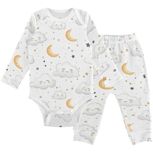 vvfelixl Baby Bodysuits Pants Sets English Bulldog Long Sleeve Baby Clothes for Boys Girls 0-24M