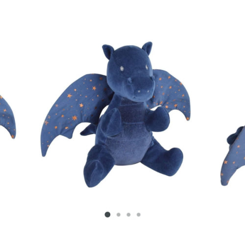 Midnight Organic Stuffed Dragon