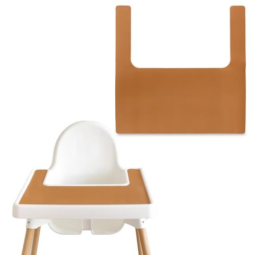 Yeah Baby Goods Placemats Compatible with IKEA Antilop High Chair (Boho Brown) - Slip-Resistant & Food-Grade Silicone High Chair Mat for High Chair Tray - Easy Clean High Chair Accessory