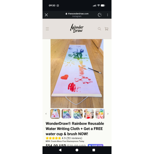 WonderDraw® Rainbow Reusable Water Writing Cloth
