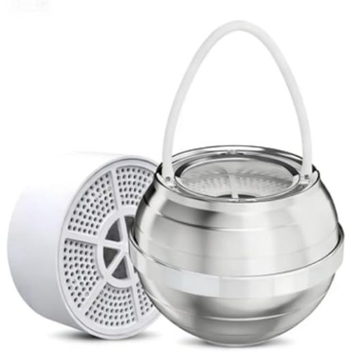 Bath Filter for Tub - Bathtub Water Filter for Softer Skin & Hair, 8 Stages Hotel Grade Filtration Bath Water Filter,2,500 Gal of Filtration, BPA Free, Easy to Install（Silver）