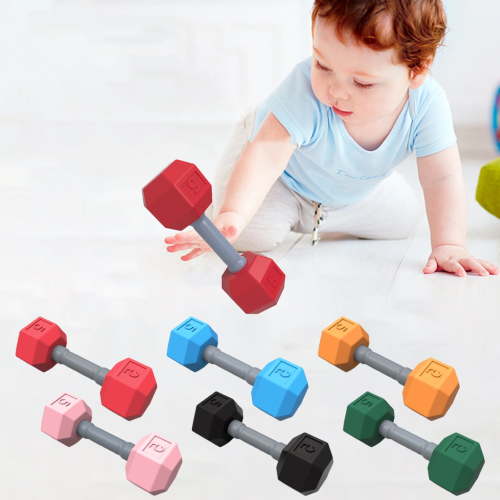 Opvise Silicone Baby Dumbbells – Non-Toxic Toddler Exercise Toys, Colorful Mini Fitness Equipment for Motor Skills Development, Safe Educational Gift for 1-3 Year Olds
