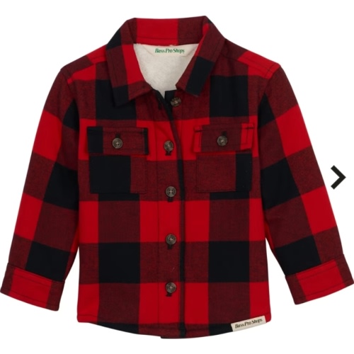 Bass Pro Shops Sherpa-Lined Flannel Long-Sleeve Button-Down Shirt for Babies