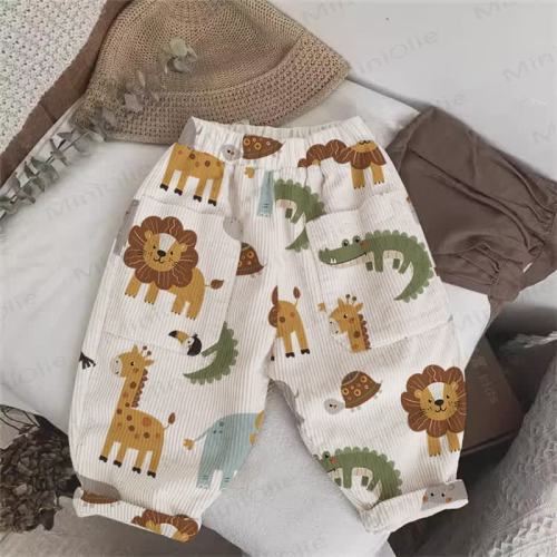 Baby Toddler Beige Zoo Cord Pants | 12-18 months