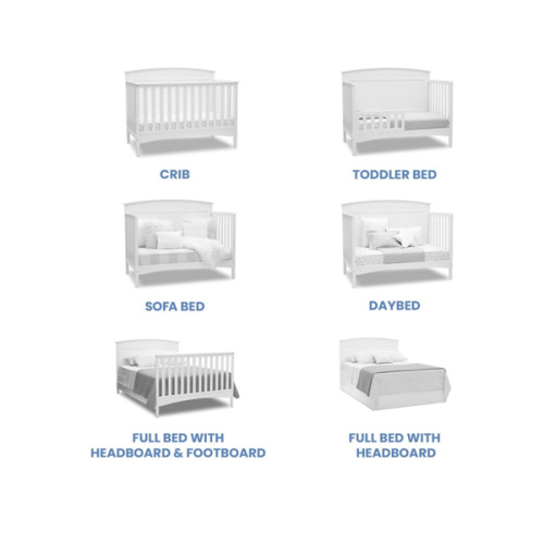 Delta Children Archer 4-in-1 Crib, Bianca