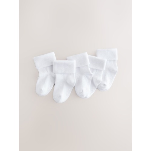 White Baby Roll Top Socks (0mths-2yrs)