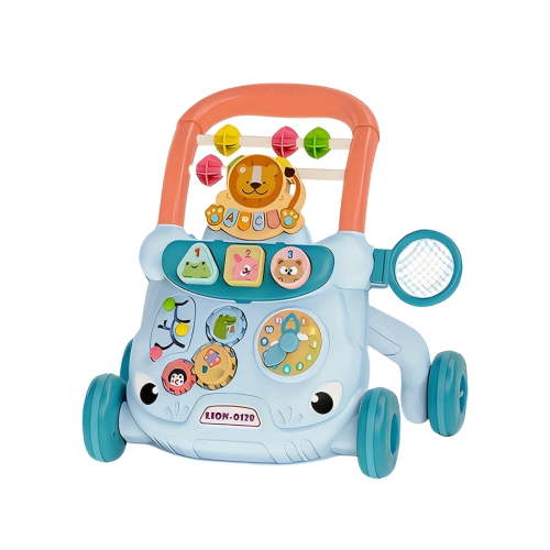 Baby Push Walker with Ball Clapping Toys, Baby Boy and Baby Girl Walker 18+ Months with Educational Play Learning Panel, Sit to Stand Walker, Children's Activity Center and Toys (blue)