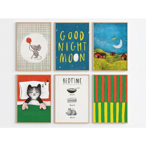 Goodnight Moon Nursery Art Print: Whimsical Children's Book Decor (Digital Download
