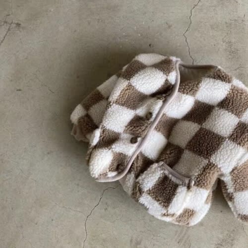 Cuddly Checkered Coat