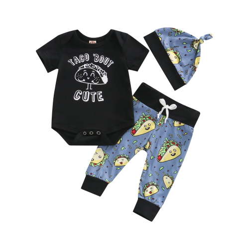 Newborn Baby Boy Cotton Top Bodysuit Romper Pants Leggings Hat Outfit Clothes