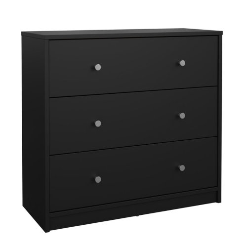 Ebern Designs Studio 3 Drawer Chest, Black & Reviews | Wayfair