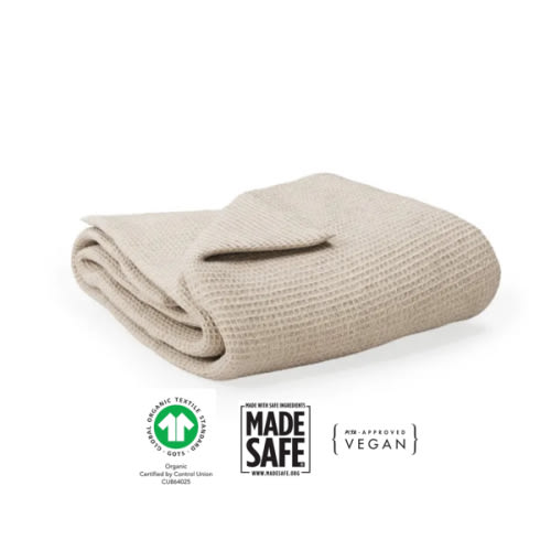 Organic Waffle Baby Blanket