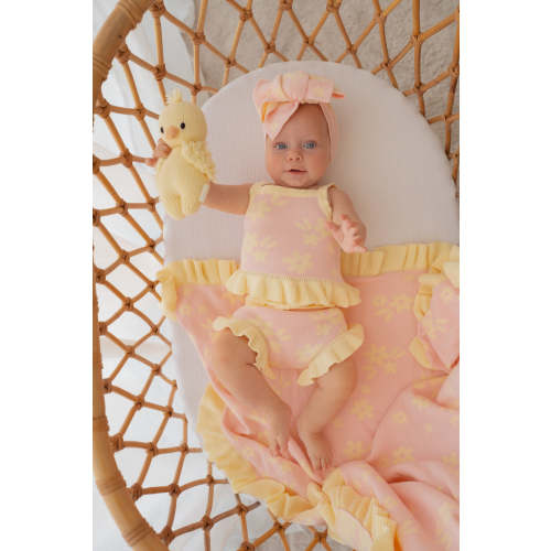 Knit Summer Set | Daisy Floral Lemon – Little and Fern