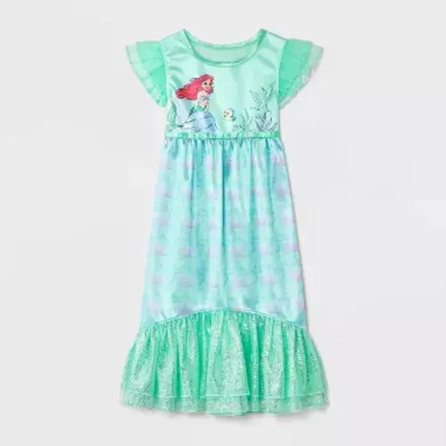 Toddler Girls' Disney Ariel Fantasy NightGown - Blue 4T