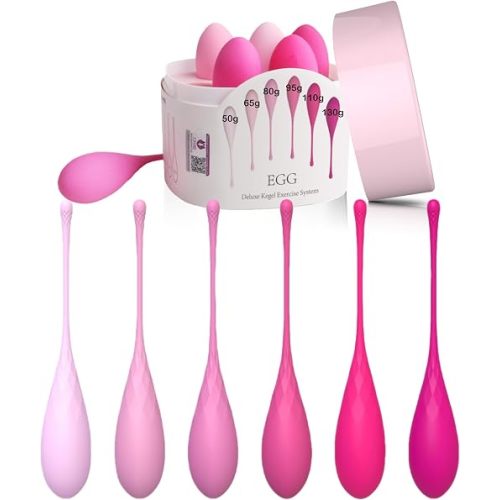 6PCS Advanced Kegel Training Set, Kegel Exercises Weight Control, Integrated Design, Food Grade Silicone: Kegel Exercise System, Pelvic Floor Exercises
