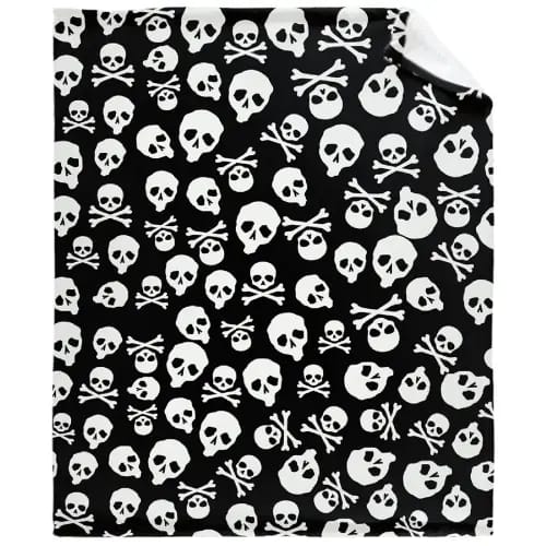 Halloween Skull Bones Baby Blanket Gifts Super Soft Swaddle Newborn Cozy Baby Receiving Blanket Stroller Throw Blanket for Crib 40x30 XSmall for Puppy