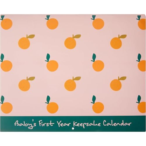 C.R. Gibson Little Darling Baby Milestone Calendar - Baby's First Year, Memory Keepsake Calendar
