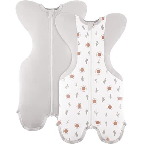 Susurration 2-Pack Baby Swaddle Sleep Sacks - Swaddles for Newborns, Infant 0-3-6 Months, Baby Girls, Boys, Soft & Snug Newborn Sleep Sack, Nursery Swaddling Blankets