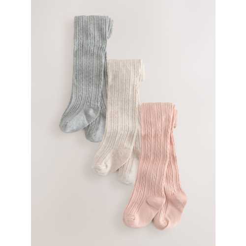 Pink Baby Tights 3 Pack (0mths-2yrs)