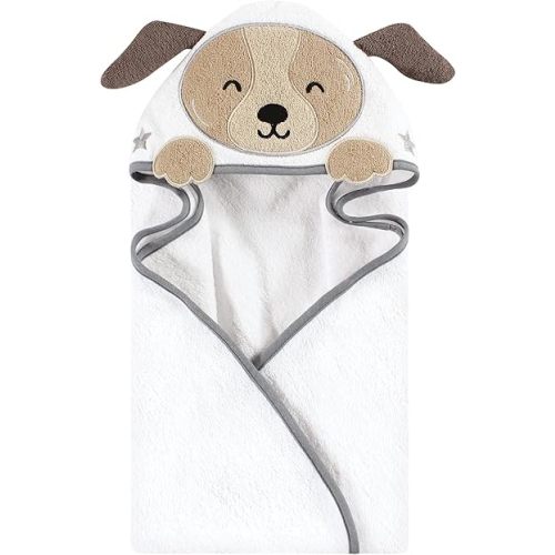 Hudson Baby Unisex Baby Cotton Animal Face Hooded Towel, Astronaut Dog, One Size